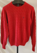 NWT Polo Ralph Lauren Red Cotton Sweater Mens Size Large - £31.47 GBP