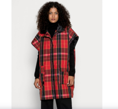 Desigual Women&#39;s Scottish Plaid Hooded Poncho One Size NWT $149.50 - $99.00