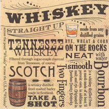 3-Ply Paper Napkins 20-Count Cocktail Size Whiskey NEW - £7.70 GBP