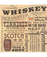 3-Ply Paper Napkins 20-Count Cocktail Size Whiskey NEW - £7.70 GBP