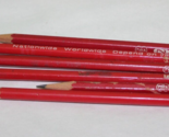 6 Piece Assorted TWA Airlines Vintage Double Globe Number 2 Red Pencils - $19.79