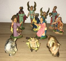 Vintage Lot of 11 Fontanini Figurines Depose Italy 1980s Nativity Figure Set - £104.97 GBP