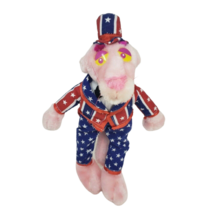 12&quot; Vintage 1999 Pink Panther 4TH Of July Star Outfit Stuffed Animal Plush Toy - £22.01 GBP