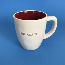 Rae Dunn Magenta MR. CLAUS Coffee mug Red Interior Christmas Holiday Farm - $23.31