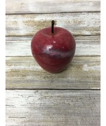Vintage Solid Red Marble Apple - Desk Paperweight - Teacher Gift - £10.97 GBP