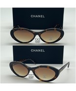 NIB Chanel CH5514 C.622/S6 Black Tweed Sunglasses w/ Gold CC Logo – 100%... - $425.59 CAD