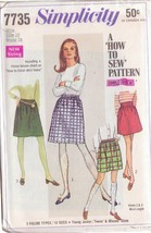 Simplicity Vintage Pattern 7735 Size 10 Misses&#39; Skirts In 2 Lengths Uncut - £2.35 GBP