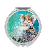 Angel Sitting With Bird : Gift Compact Mirror Catholic Religious Esoteri... - £10.44 GBP
