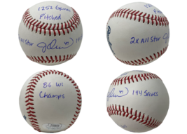 Jesse Orosco Autographed Multi Inscibed New York Mets Official MLB Baseball JSA - £158.41 GBP