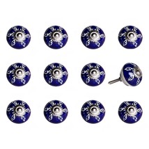 1.5&quot; X 1.5&quot; X 1.5&quot; Navy White And Silver  Knobs 12 Pack - £54.85 GBP