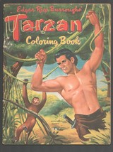 Tarzan Coloring Book #69310 1952-Whitman-Edgar Rice Burroughs-Jesse Marsh art... - £53.34 GBP