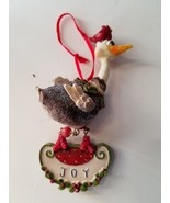 JOY Birds Cardinal &amp; Stork Plaque resin Christmas Ornament - £7.85 GBP