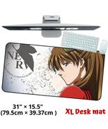 Asuka Waifu Girl Large Game Keyboard Desk Mat Anime Manga Evangelion Mou... - $27.99