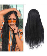 Heat Resistant 16 Inch  Box Braided Natural Black Synthetic Braid Twist ... - £65.06 GBP