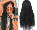 Ican black color kanekalon braiding synthetic lace front wigs for black women   4  thumb155 crop