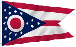 State of Ohio Flag 3&#39;x5&#39; House Banner 150D Polyester Grommets - £17.57 GBP