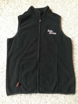 Women&#39;s Black Harley Davidson Vest Zip Up L Fleece Vest Mechanicsburg, PA - £15.82 GBP