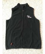 Women&#39;s Black Harley Davidson Vest Zip Up L Fleece Vest Mechanicsburg, PA - £15.53 GBP