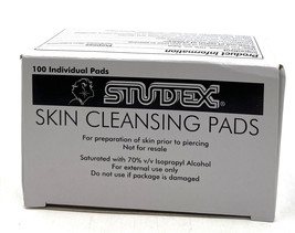 Studex Skin Cleansing Pads For Ear Piercing Prep. 100 Individual Pads - £12.33 GBP