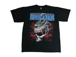 la marca de la oscuridad GERMAN Rock Band The Scorpions Black T-shirt Sz XL - £34.12 GBP