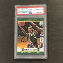 2012-13 NBA Hoops #106 Luc Mbah a Moute Signed Card AUTO 10 PSA Slabbed Bucks - £47.95 GBP