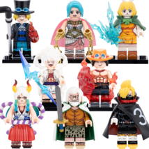 Ne piece luffy nika sanji rayleigh yamato ace minifigures building toys lego compatible thumb200
