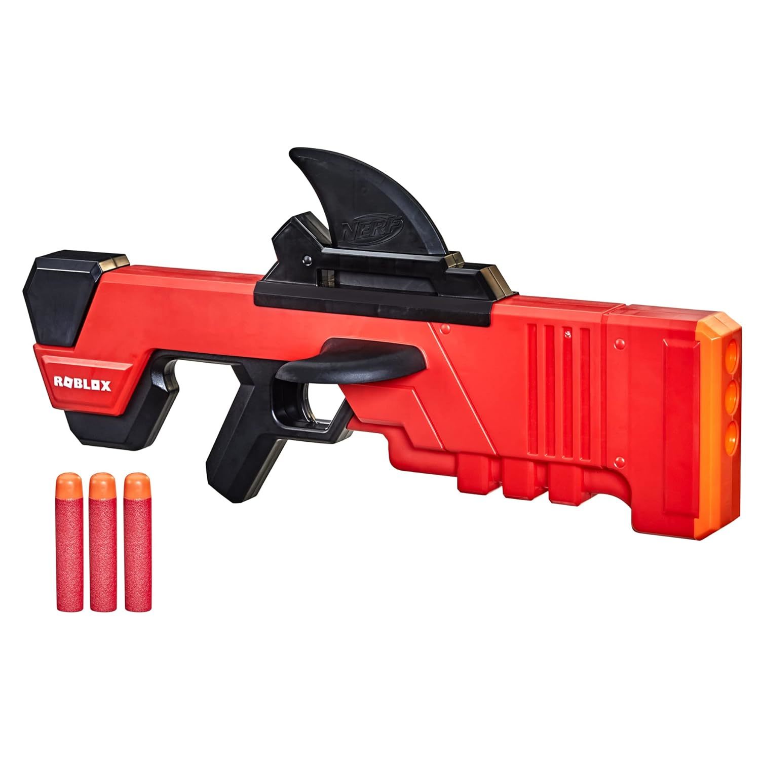 NERF Roblox MM2: Shark Seeker Dart Blaster, Shark-Fin Priming, 3 Mega Darts, Cod