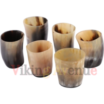 Handmade 4&quot;Inch Drinking Horn mug cup Set Of 2 for ale beer wine made gi... - £33.47 GBP