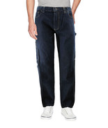 Men&#39;s 100% Cotton Classic Fit Work Jeans Hammer Loop Carpenter Denim Pants - £24.62 GBP