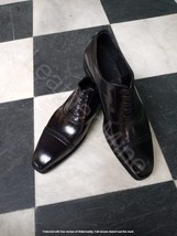 Men&#39;s Handmade Black Leather Oxford Dress Shoes, Custom Made Formal Shoes - $136.79