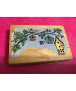Home Tweet Home Large Wood Rubber Stamp Stampendous 4.5” x 3” - $186.40 MXN