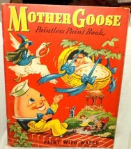 Mother Goose Paintless Paint Book Whitman Publishing 1941 Vintage Paint /w Water - £23.35 GBP