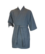 Terrytown Thigh Length Waffle Weave Kimono Robe Grey - $49.00