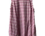 Kim Rogers Striped Linen Blend Tank Dress Womens XL Pink White Resort Beach - $19.79