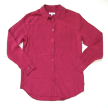 NWT Equipment Signature in Pinot Noir Silk Button Down Shirt S $230 - £71.62 GBP