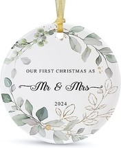 Our First Christmas as Mr and Mrs Hanging Ornament 2024 First Married Ornaments  - £26.17 GBP