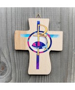Baptism Cross Wooden Wall Cross Religious gifts Church supplies - $18.27 CAD