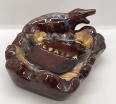 Vintage Florida Souvenir Brown Alligator Ashtray Mid Century Japan Great Cond - £7.77 GBP