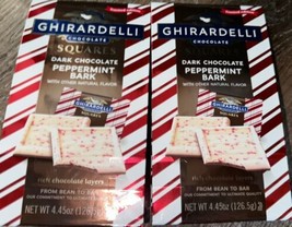 Ghirardelli 2-Bags Dark Chocolate Peppermint Bark Candy 4.45 oz Each ~ 4/30/2025 - £20.66 GBP