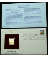 22¢ CHRISTMAS 1986 TRADITIONS OF XMAS 22K Gold Stamp USPS 1ST Day of Issue 1987 - £8.74 GBP