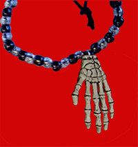 Skeleton Reaper Amulet-ZOMBIE MUMMY HAND PENDANT NECKLACE-Punk Gothic Jewelry-LG - £5.57 GBP