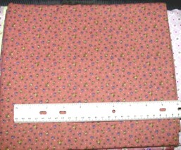 Yellow &amp; Blue On Deep Pink Cotton Quilt Fabric 44&quot; Wide X 2 Yds Long - £4.78 GBP