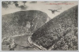 Delaware Water Gap Pennsylvania High Flying Airplane Glenwood News Postcard B26 - £9.66 GBP