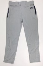 New Rawlings Baseball Pant Semi-Relaxed Fit Men's Large Grey Navy Blue BPVP2 - $31.68