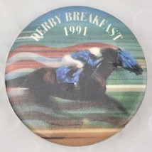 Kentucky Derby Breakfast Pin Button 1991 - £10.21 GBP