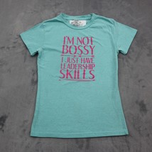 Urban Smalls Shirt Girls 10Y Blue Short Sleeve Crew Neck Pullover T Shirt - £17.78 GBP