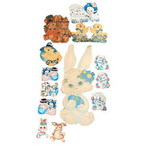 Easter Spring Die Cut Wall Hanging Decorations Bunny Rabbit Chicks Qty 14 AS IS - £26.20 GBP
