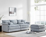 Merax, Blue 95&quot;x66&quot;Oversized Luxury Sectional Sofa 3 seat L Shape Couch ... - £1,134.66 GBP