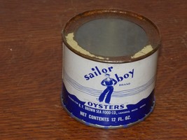 Vintage Sailor Boy Oysters 12 Ounce Empty Tin - €25,26 EUR