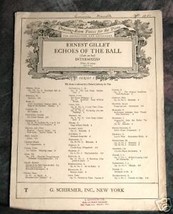 Echoes Of The Ball 1887 Sheet Music By Ernest Gillet - £1.98 GBP